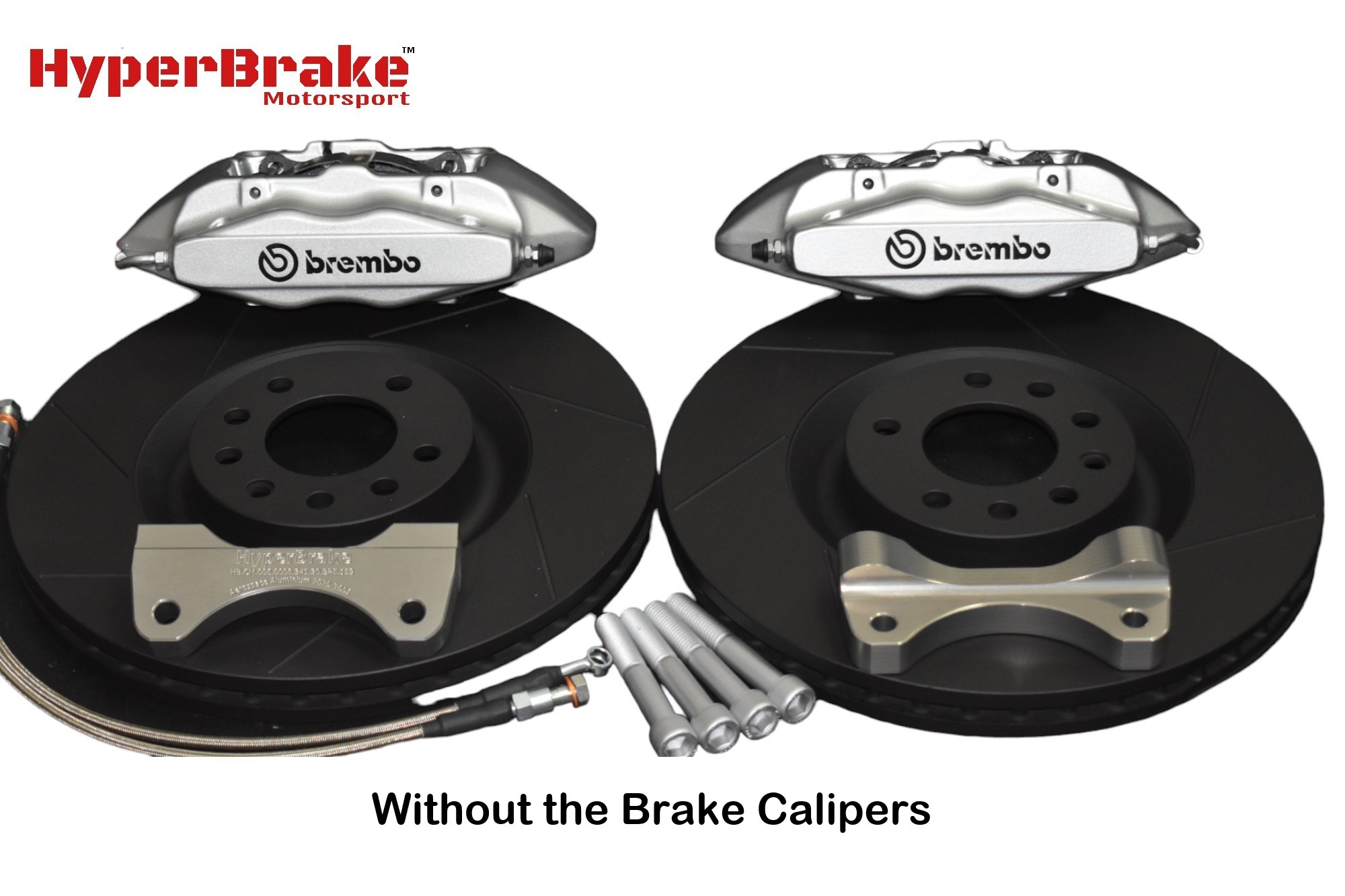HyperBrake Motorsport Front 4pot Big Brake Kit without calipers for Jeep Renegade (2014) for Brembo calipers from Alfa Romeo 159 TBi/Renault Megane RS and monoblock brake discs 330x28mm